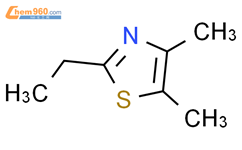 2-乙基-4,5-二甲基噻唑结构式图片|873-64-3结构式图片