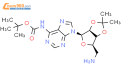5'-氨基-5'-脱氧-N-[叔丁氧羰基]-2',3'-O-(1-甲基亚乙基)腺苷结构式图片|873556-45-7结构式图片