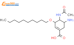 1-Cyclohexene-1-carboxylic acid,4-(acetylamino)-5-amino-3-(decyloxy)-, (3S,4S,5R)-结构式图片|873926-00-2结构式图片