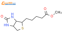 5-（2-氧代-六氢噻吩-3,4-二咪唑-6-基）戊酸甲酯结构式图片|875237-68-6结构式图片