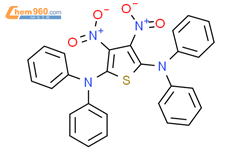 3,4-dinitro-2-N,2-N,5-N,5-N-tetraphenylthiophene-2,5-diamine结构式图片|875629-59-7结构式图片