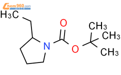 (R)-2-乙基吡咯烷-1-羧酸叔丁酯结构式图片|876617-06-0结构式图片