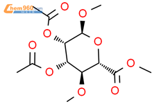 4-​O-​甲基-​α-​D-​甘露吡喃糖醛酸甲酯 二乙酸甲酯结构式图片|87910-32-5结构式图片
