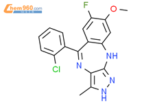 5-(2-chlorophenyl)-7-fluoro-8-methoxy-3-methyl-1,2-dihydropyrazolo[3,4-b][1,4]benzodiazepine结构式图片|882531-87-5结构式图片