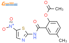 Benzamide, 2-(acetyloxy)-5-methyl-N-(5-nitro-2-thiazolyl)-结构式图片|882737-80-6结构式图片