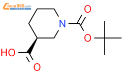 (S)-N-叔丁氧羰基-哌啶-3-羧酸结构式图片|88495-54-9结构式图片