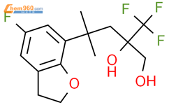 4-(5-Fluoro-2,3-dihydrobenzofuran-7-yl)-4-methyl-2-(trifluoromethyl)pentane-1,2-diol结构式图片|887375-37-3结构式图片