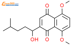 1,4-Naphthalenedione, 2-(1-hydroxy-4-methylpentyl)-5,8-dimethoxy-