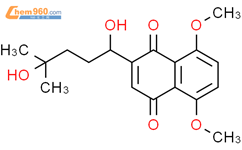 1,4-Naphthalenedione, 2-(1,4-dihydroxy-4-methylpentyl)-5,8-dimethoxy-结构式图片|88818-33-1结构式图片