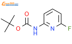 N-（6-氟吡啶-2-基）氨基甲酸叔丁酯结构式图片|891856-23-8结构式图片