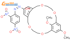 3,6,14,17-TETRAOXATRICYCLO[17.3.1.18,12]TETRACOSA-1(23),8,10,12(24),19,21-HEXAEN-23-OL, 21-[(2,4-DINITROPHENYL)AZO]-10,24-DIMETHOXY-结构式图片|89354-54-1结构式图片