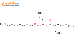 Hexanoic acid, 2-ethyl-, 1-(methoxymethyl)-2-(octyloxy)ethyl ester结构式图片|89389-65-1结构式图片