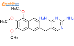 2,4-Pyrimidinediamine, 5-[(5,6,7-trimethoxy-2-naphthalenyl)methyl]-结构式图片|89445-91-0结构式图片
