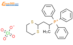 Phosphonium, [2-(1,3-dithian-2-yl)-1-methylethyl]triphenyl-, perchlorate结构式图片|89637-34-3结构式图片