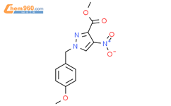 1-(4-Methoxy-benzyl)-4-nitro-1H-pyrazole-3-carboxylic acid methyl ester结构式图片|896467-74-6结构式图片
