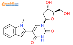 Uridine, 2'-deoxy-5-(1-methyl-1H-indol-2-yl)-结构式图片|89647-08-5结构式图片