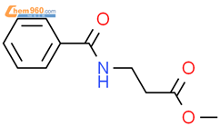 N-苯甲酰基-beta-丙氨酸甲酯结构式图片|89928-06-3结构式图片
