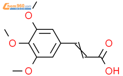 3,4,5-三甲氧基肉桂酸结构式图片|90-50-6结构式图片