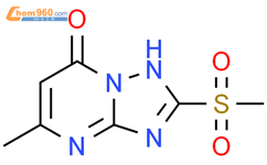 5-Methyl-2-(methylsulfonyl)-[1,2,4]triazolo[1,5-a]pyrimidin-7-ol结构式图片|90000-59-2结构式图片