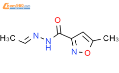3-Isoxazolecarboxylicacid, 5-methyl-, 2-ethylidenehydrazide结构式图片|90000-70-7结构式图片