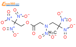 Glycine, N-(2,2-dinitropropyl)-N-nitro-, 2,2,2-trinitroethyl ester结构式图片|90001-06-2结构式图片