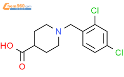 1-[(2,4-二氯苯基)甲基]-4-哌啶甲酸结构式图片|901920-31-8结构式图片