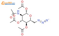1,3,4-三-O-乙酰基-2-乙酰氨基-2-脱氧-6-叠氮-6-脱氧-D-葡萄糖结构式图片|906339-65-9结构式图片