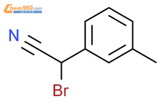 2-溴-2-（3-甲基苯基）乙腈结构式图片|90775-12-5结构式图片