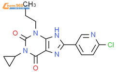 8-(6-氯吡啶-3-基)-1-环丙基-3-丙基-1H-嘌呤-2,6(3H,8H)-二酮结构式图片|907998-09-8结构式图片