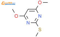 4,6-二甲氧基-2-甲硫基嘧啶结构式图片|90905-46-7结构式图片