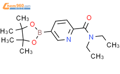 N,N-二乙基-5-(4,4,5,5-四甲基-1,3,2-二氧杂环戊硼烷-2-基)吡啶酰胺结构式图片|911227-46-8结构式图片