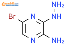 2-氨基-5-溴-3-肼基吡嗪结构式图片|91225-40-0结构式图片