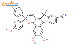 3,13-二氢-6,7-二甲氧基-3,3-双(4-甲氧基苯基)-13,13-二甲基苯并[3,4]芴[2,1-b]吡喃-11-腈结构式图片|912260-41-4结构式图片