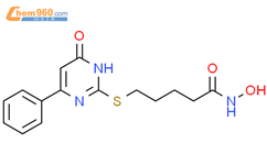 5-[(1,6-二氢-6-氧代-4-苯基-2-嘧啶基)硫代]-N-羟基戊酰胺结构式图片|912956-85-5结构式图片