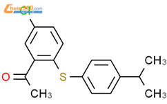 1-[5-chloro-2-(4-propan-2-ylphenyl)sulfanylphenyl]ethanone结构式图片|91527-91-2结构式图片