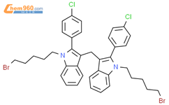 1H-Indole, 3,3'-methylenebis[1-(5-bromopentyl)-2-(4-chlorophenyl)-结构式图片|917947-63-8结构式图片