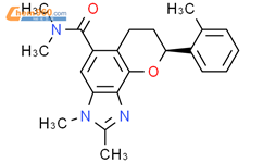 Pyrano[2,3-e]benzimidazole-5-carboxamide,3,6,7,8-tetrahydro-N,N,2,3-tetramethyl-8-(2-methylphenyl)-, (8S)-结构式图片|917957-11-0结构式图片