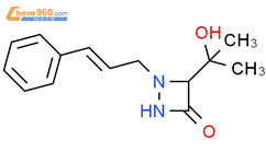 4-(1-羟基-1-甲基乙基)-1-(3-苯基-2-丙烯-1-基)-1,2- 二氮杂环丁烷-3-酮结构式图片|92184-66-2结构式图片