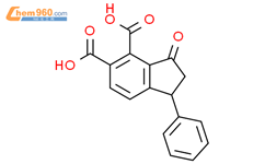 1H-Indene-4,5-dicarboxylic acid, 2,3-dihydro-3-oxo-1-phenyl-结构式图片|92241-99-1结构式图片