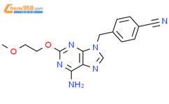 4-((6-amino-2-(2-methoxyethoxy)-9H-purin-9-yl)methyl)benzonitrile结构式图片|927822-41-1结构式图片