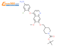 4-((4-(4-氨基-2-氟苯氧基)-6-甲氧基喹啉-7-基氧基)甲基)哌啶-1-羧酸叔丁酯结构式图片|929252-65-3结构式图片