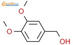 3,4-二甲氧基苯甲醇结构式图片|93-03-8结构式图片