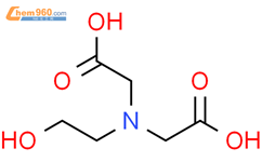 N-羟乙基亚胺二乙酸结构式图片|93-62-9结构式图片