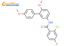 2-​氯-​N-​(4',​6-​二甲氧基[1，​1'-​联苯]​-​3-​酰基）​-​4-​含氟化合物-苯甲酰胺，结构式图片|930470-97-6结构式图片