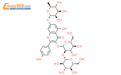 山柰酚-3-槐二糖-7-鼠李糖苷结构式图片|93098-79-4结构式图片