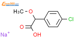 4-氯-alpha-甲氧基苯乙酸钠结构式图片|93283-84-2结构式图片