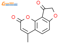 4-甲基-2H-呋喃[2,3-H]铬烯-2,9(8H)-二酮结构式图片|93353-47-0结构式图片