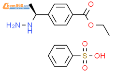 4-[(1S)-1-肼基乙基]苯甲酸乙酯苯磺酸盐结构式图片|934495-38-2结构式图片