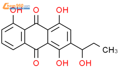 9,10-Anthracenedione, 1,4,5-trihydroxy-2-(1-hydroxypropyl)-结构式图片|93463-70-8结构式图片