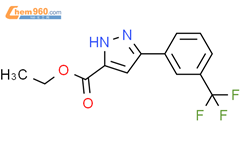 3-(3-三氟甲基苯基)-1H-吡唑-5-羧酸乙酯结构式图片|93618-46-3结构式图片